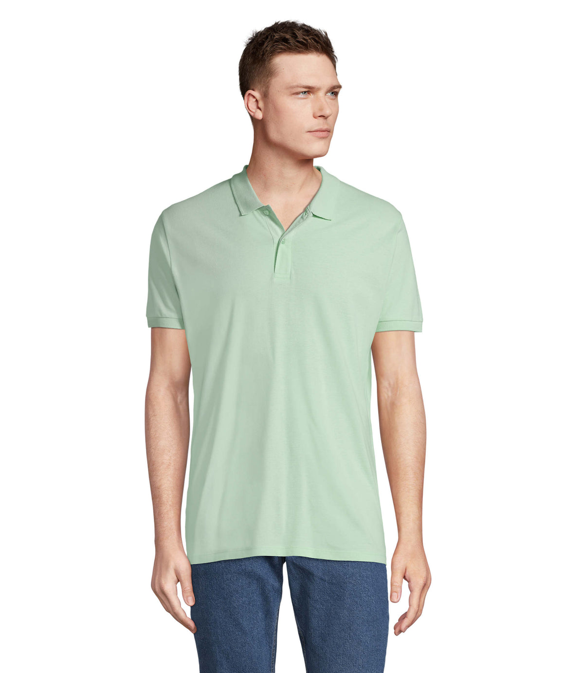 PLANET HEREN Polo 170 g Planet Men in frozen green