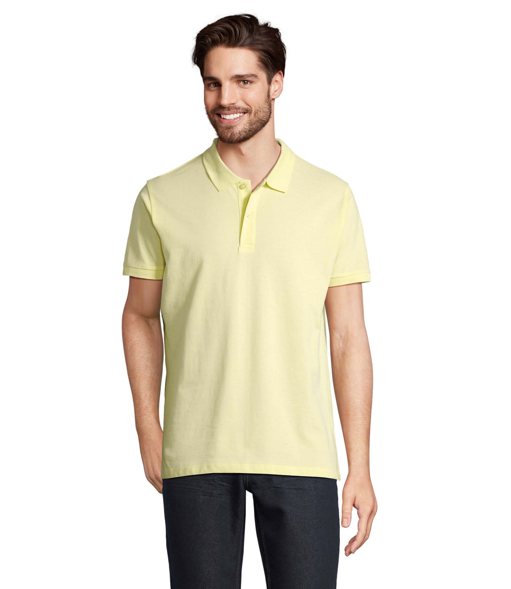 PLANET HEREN Polo 170 g Planet Men in licht geel