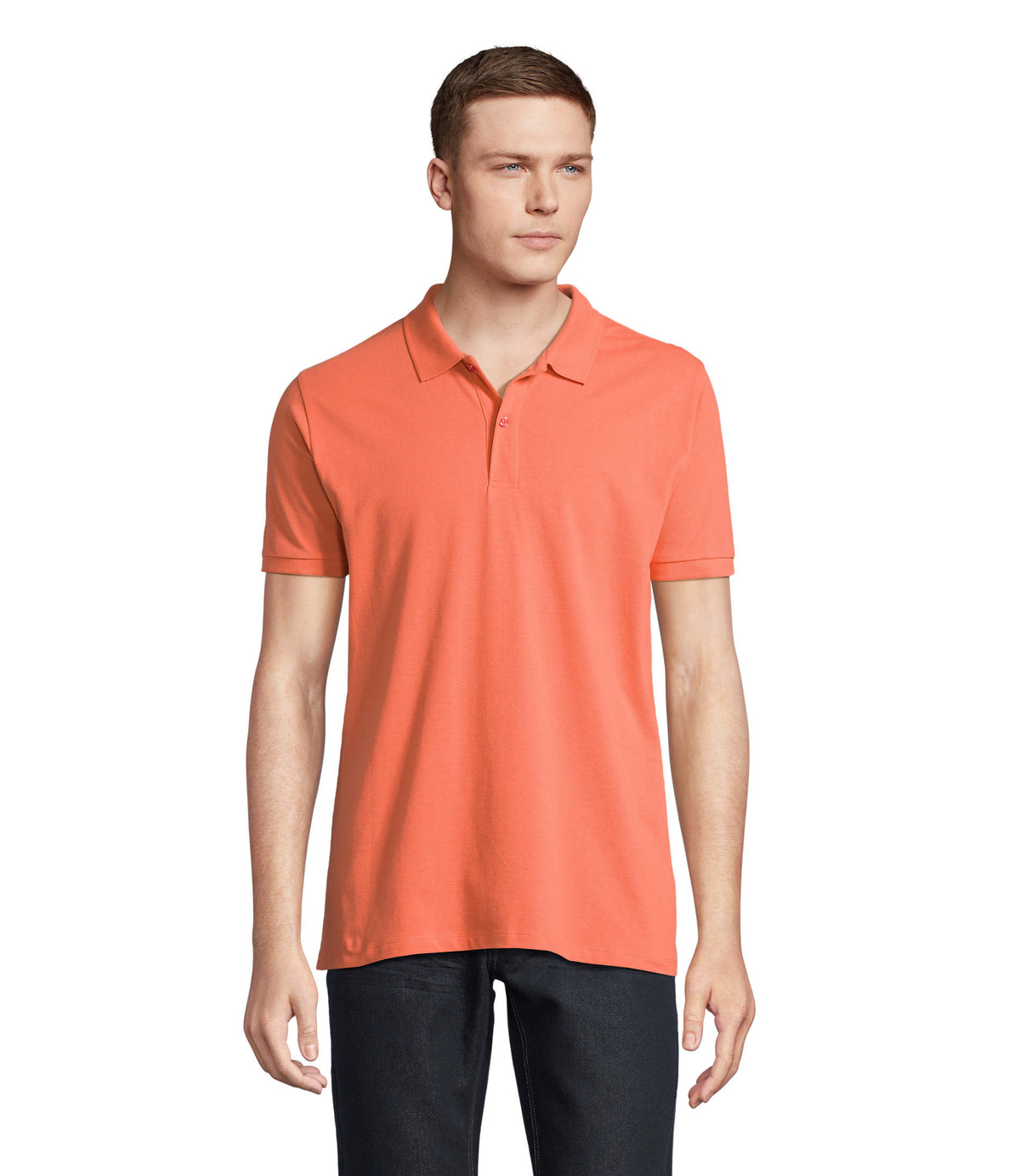 PLANET HEREN Polo 170 g Planet Men in pop orange