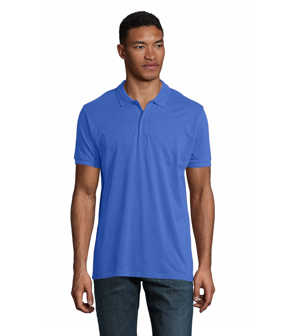 PLANET HEREN Polo 170 g Planet Men in koningsblauw