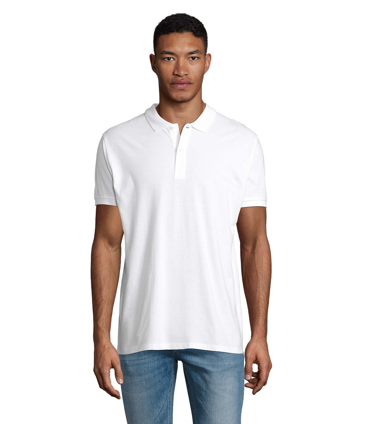 PLANET HEREN Polo 170 g Planet Men in wit