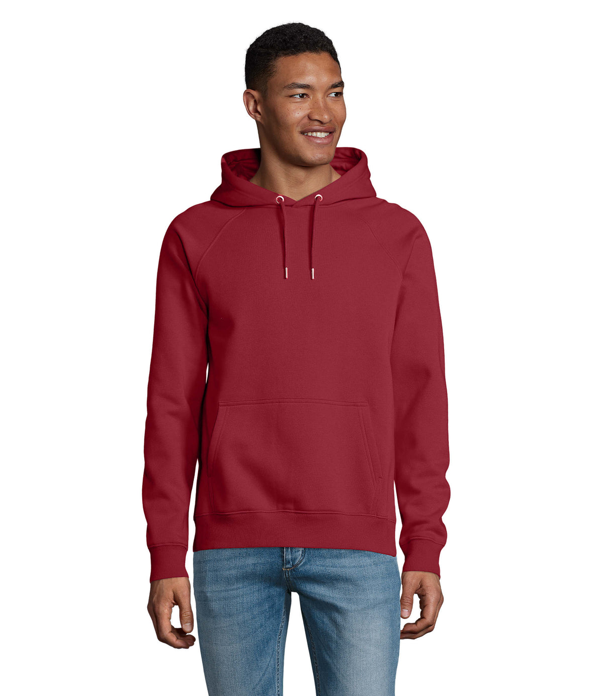 Unisex capuchon Stellar in burgundy