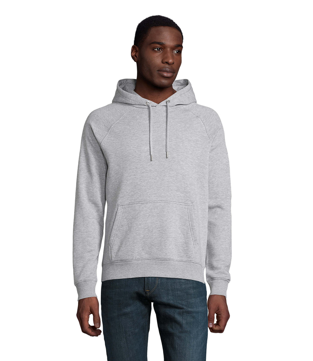 Unisex capuchon Stellar in grijs gemêleerd 2