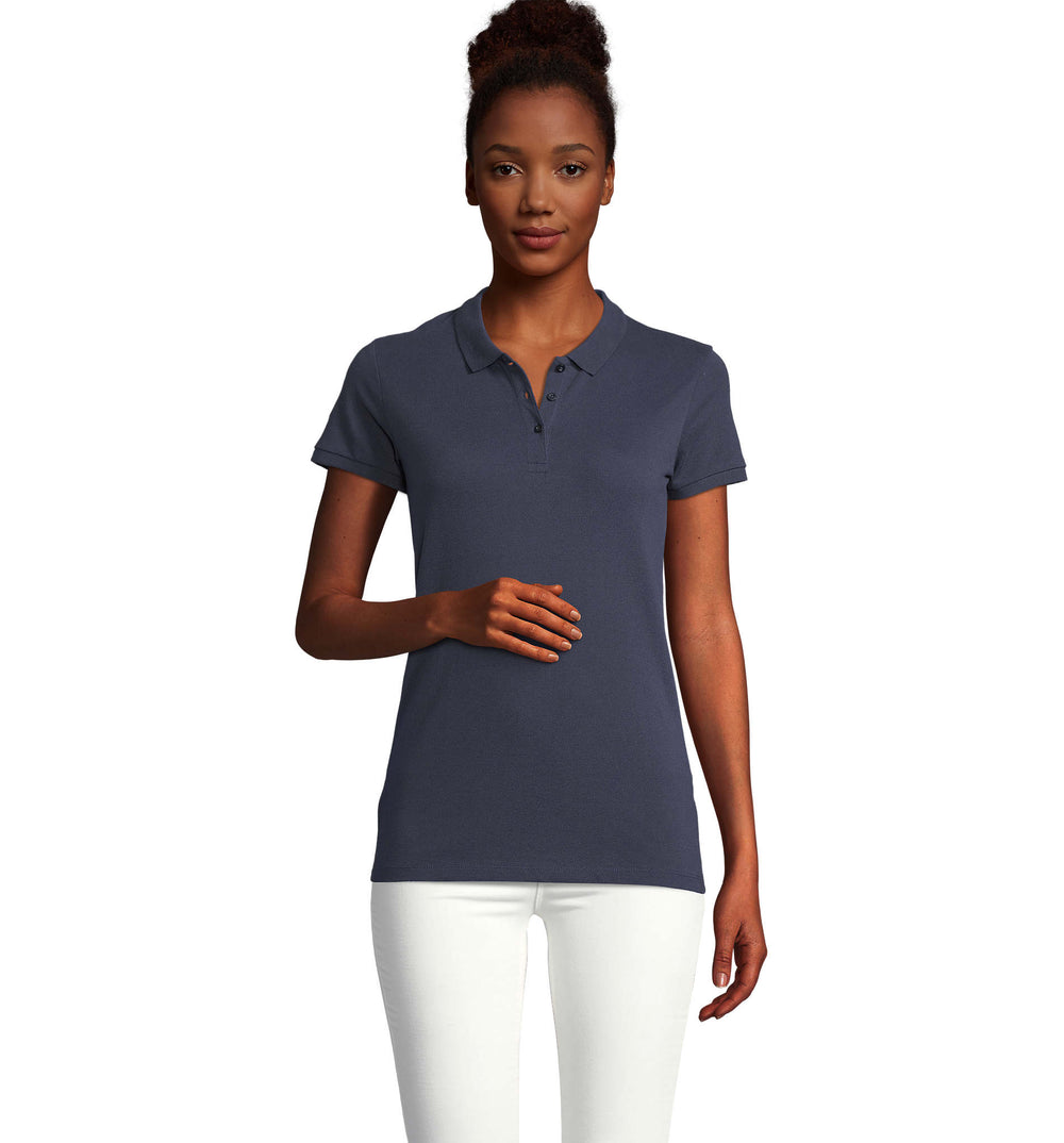 PLANET DAMES Polo 170 g Planet Women in franse marine