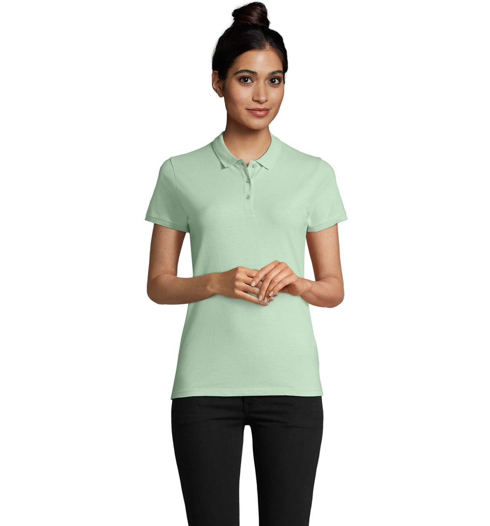 PLANET DAMES Polo 170 g Planet Women in frozen green
