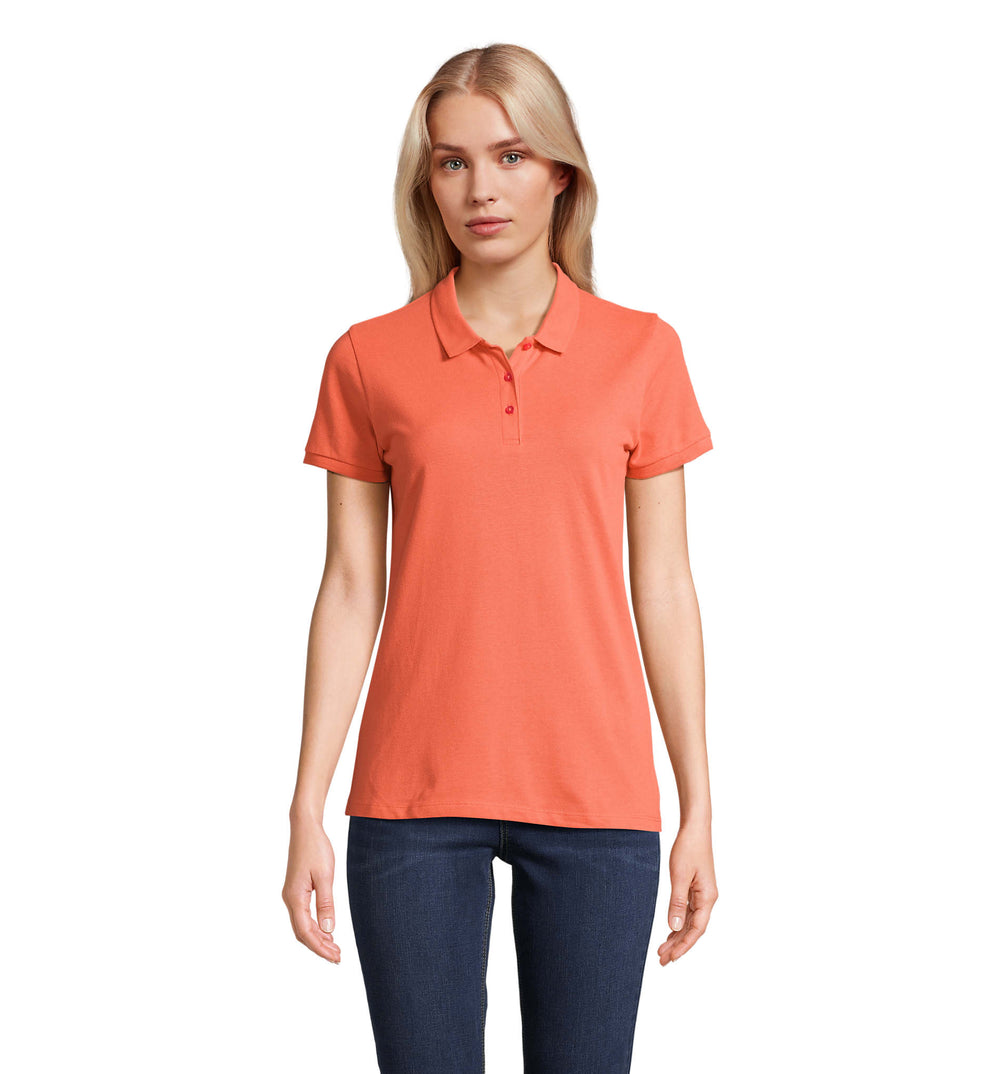 PLANET DAMES Polo 170 g Planet Women in pop orange
