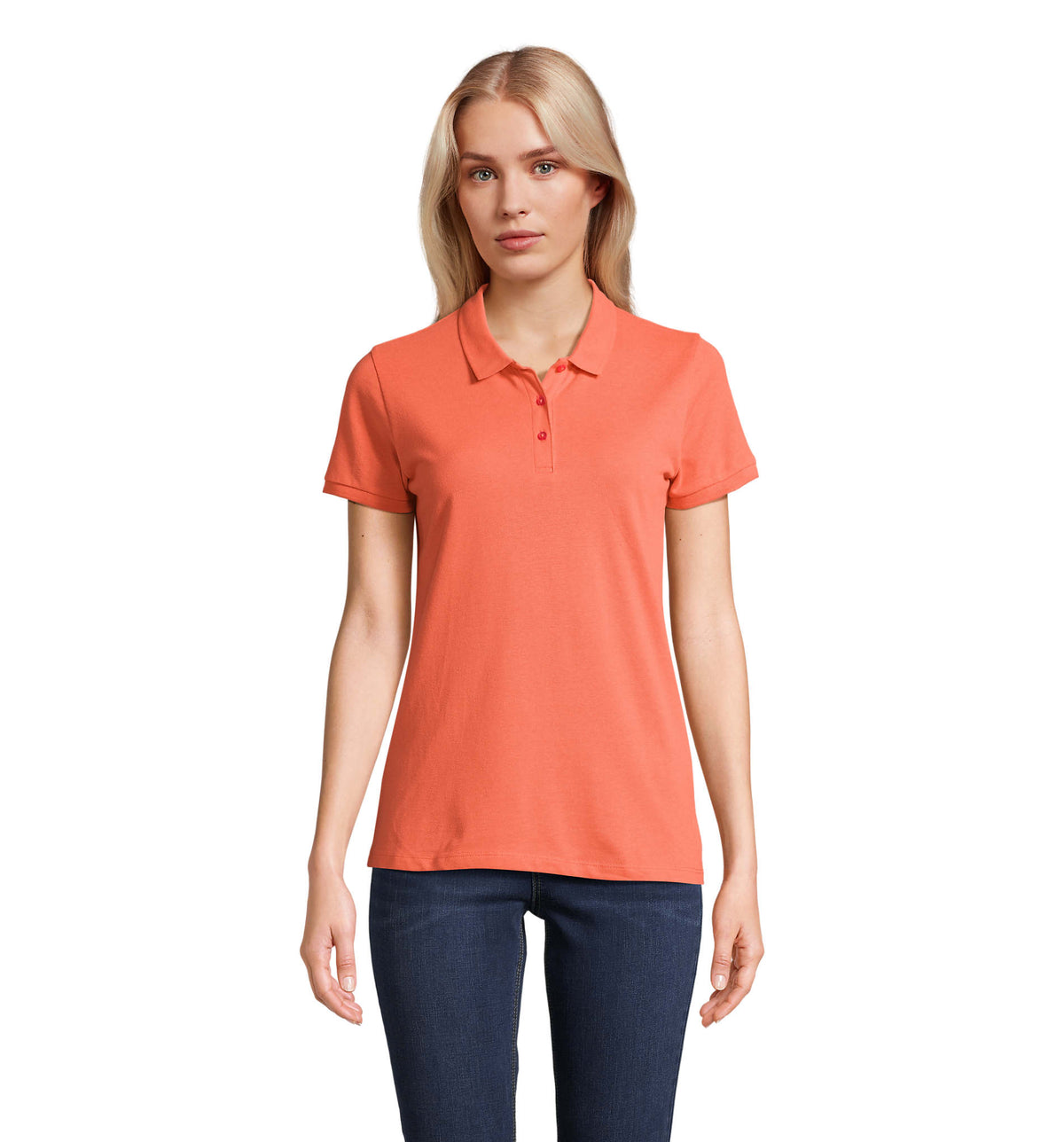 PLANET DAMES Polo 170 g Planet Women in pop orange