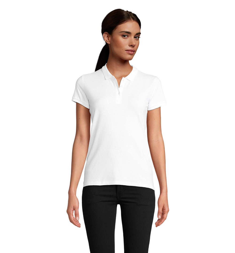 PLANET DAMES Polo 170 g Planet Women in wit