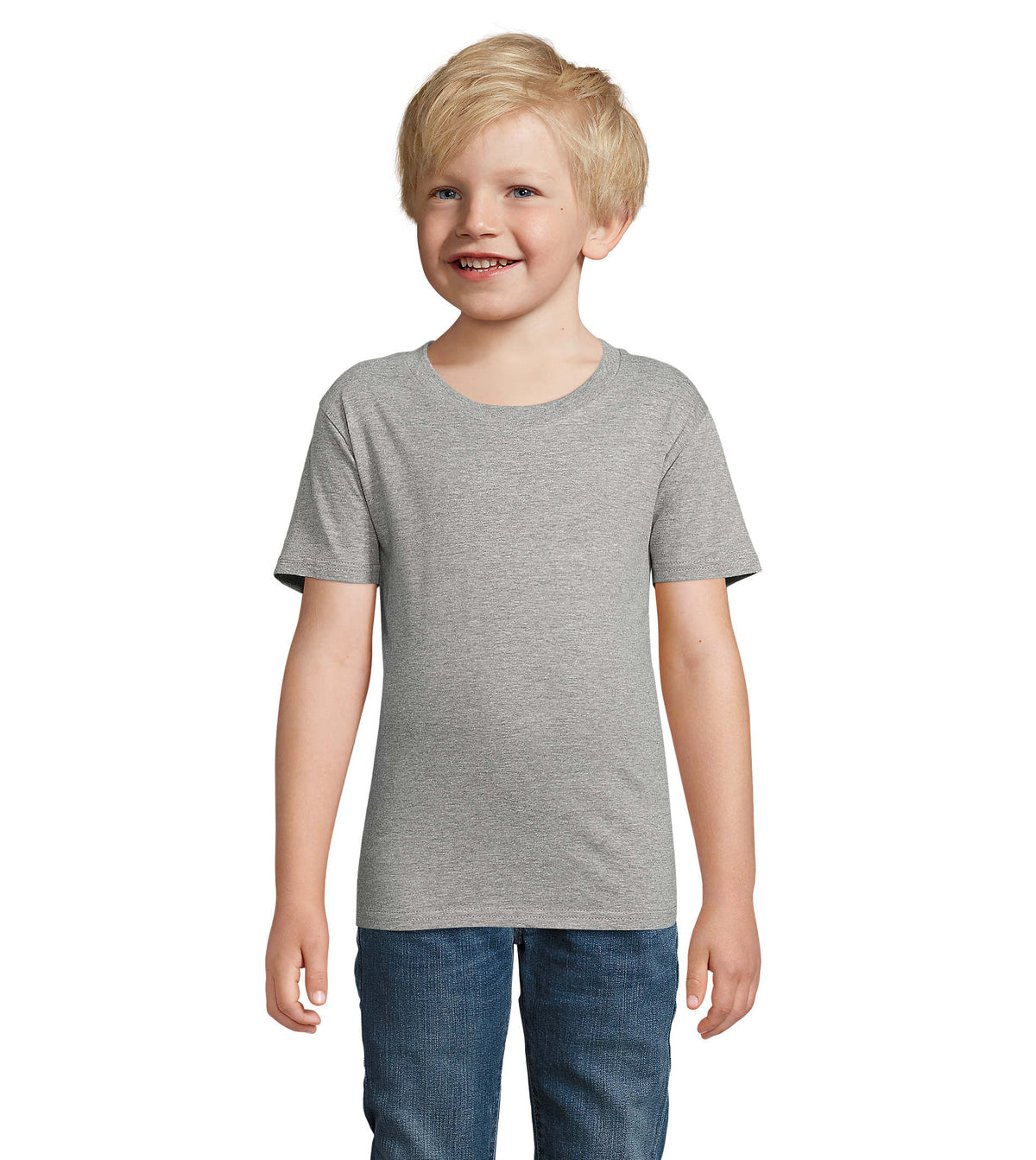 PIONEER kind t-shirt 175 g Pioneer Kids in grijs gemeleerd