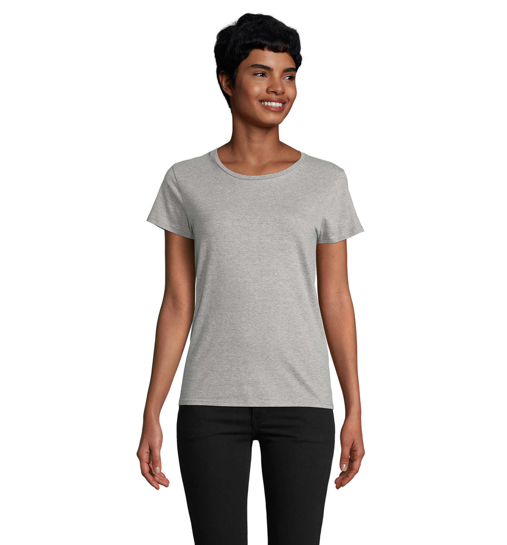 PIONEER DAMES T-Shirt 175 g Pioneer Women in grijs gemeleerd