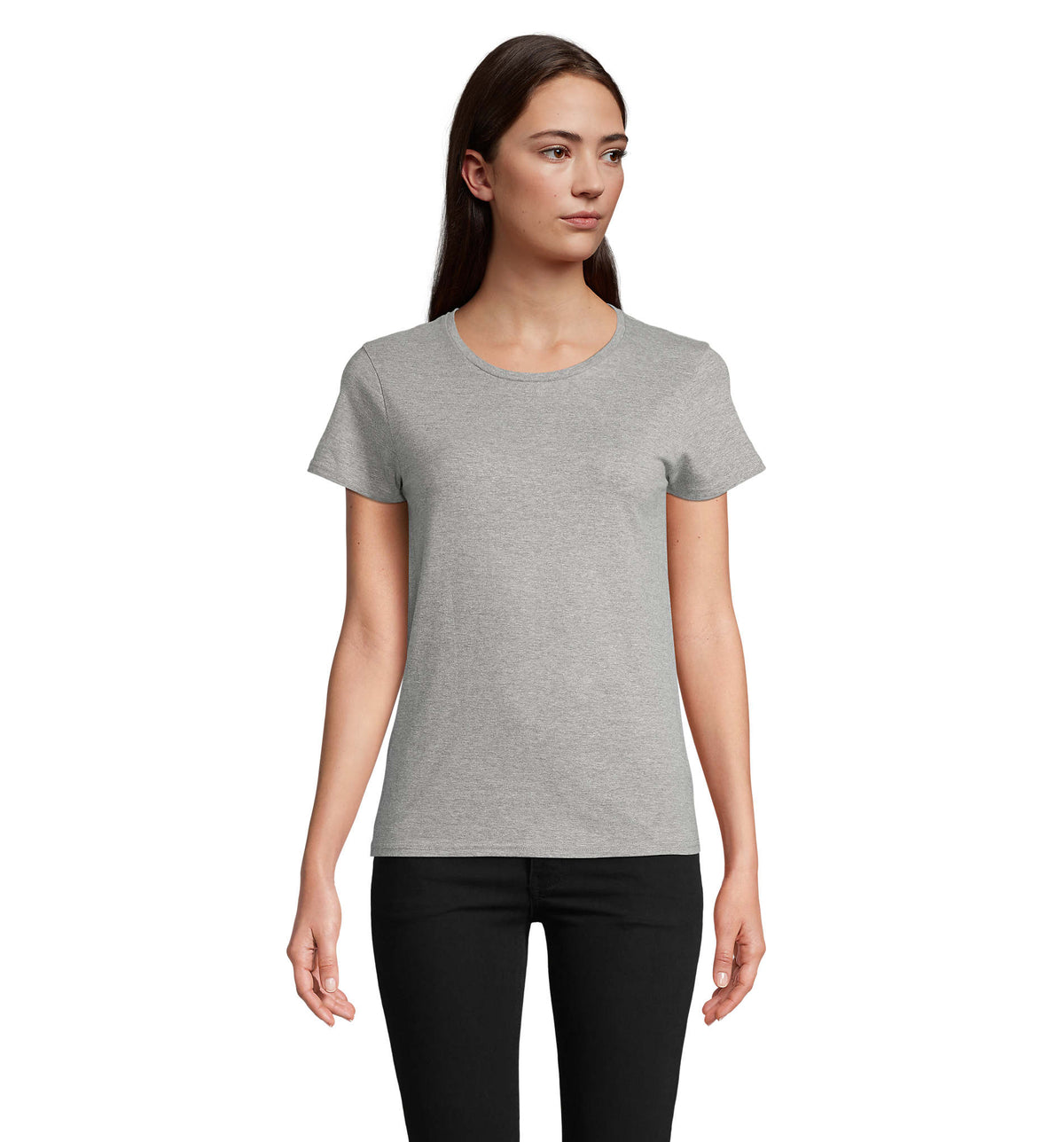 CRUSADER DAMES T-Shirt 150 g Crusader Women in grijs gemeleerd
