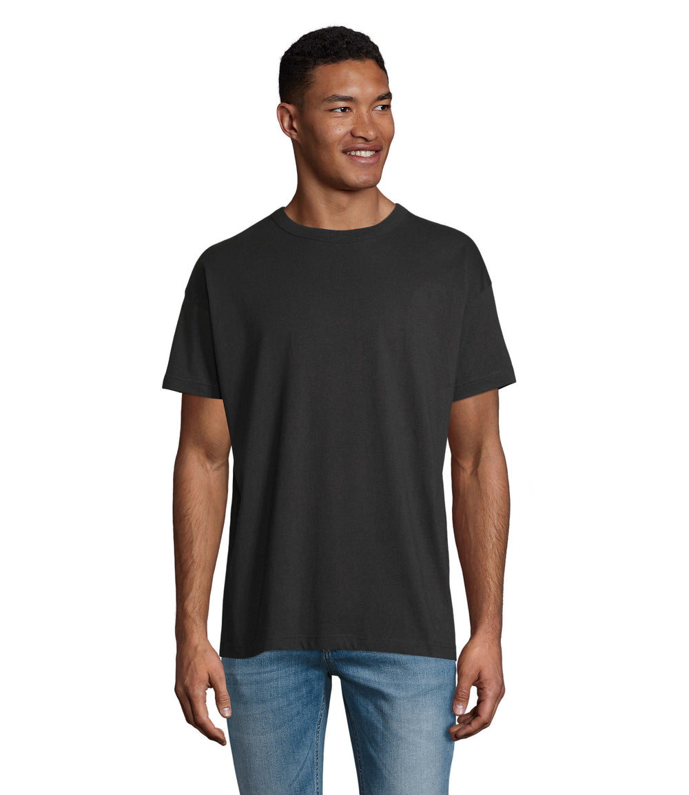 BOXY OVERSIZE T-SHIRT HEREN Boxy Men in diep zwart