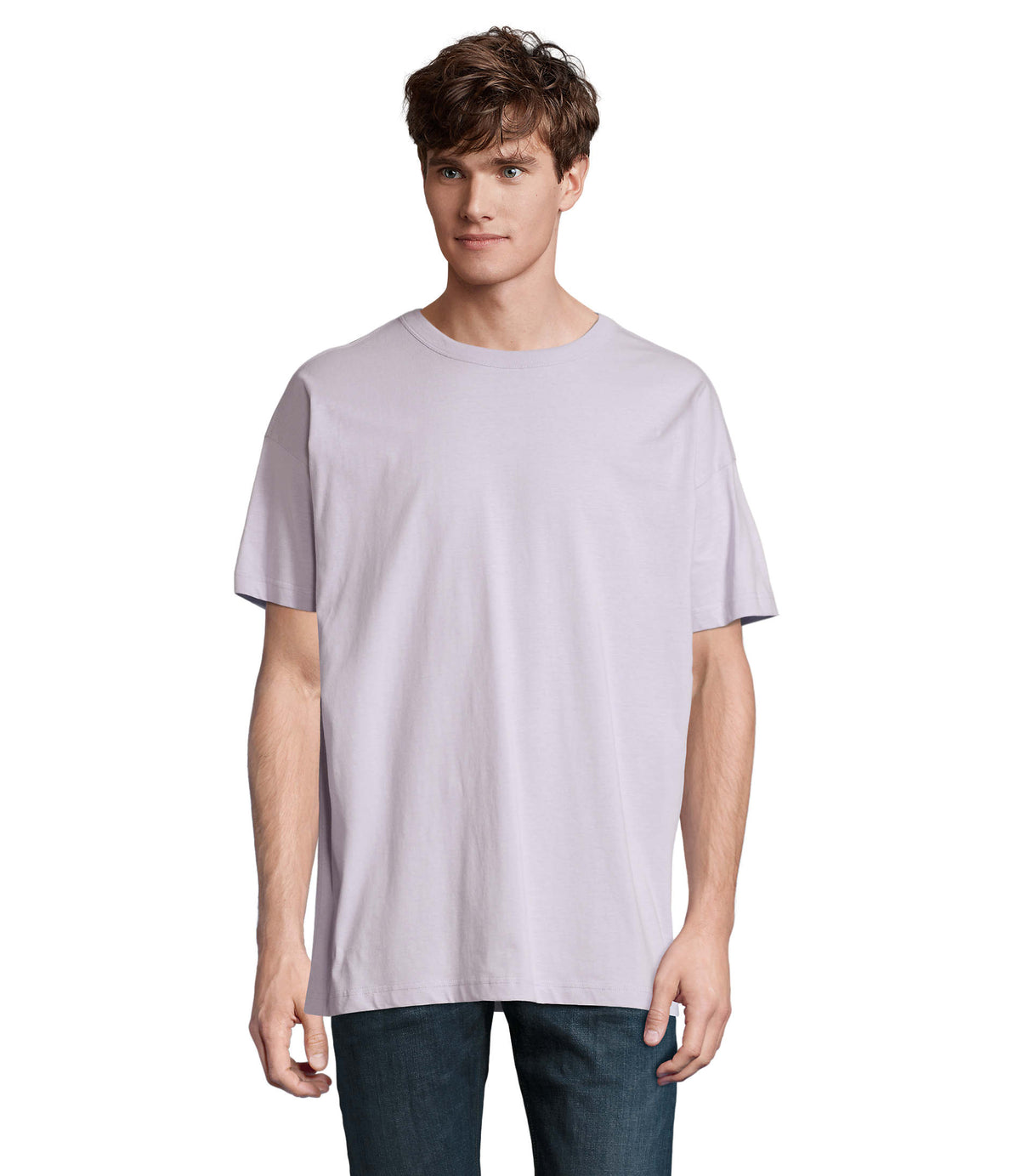 BOXY OVERSIZE T-SHIRT HEREN Boxy Men in lila