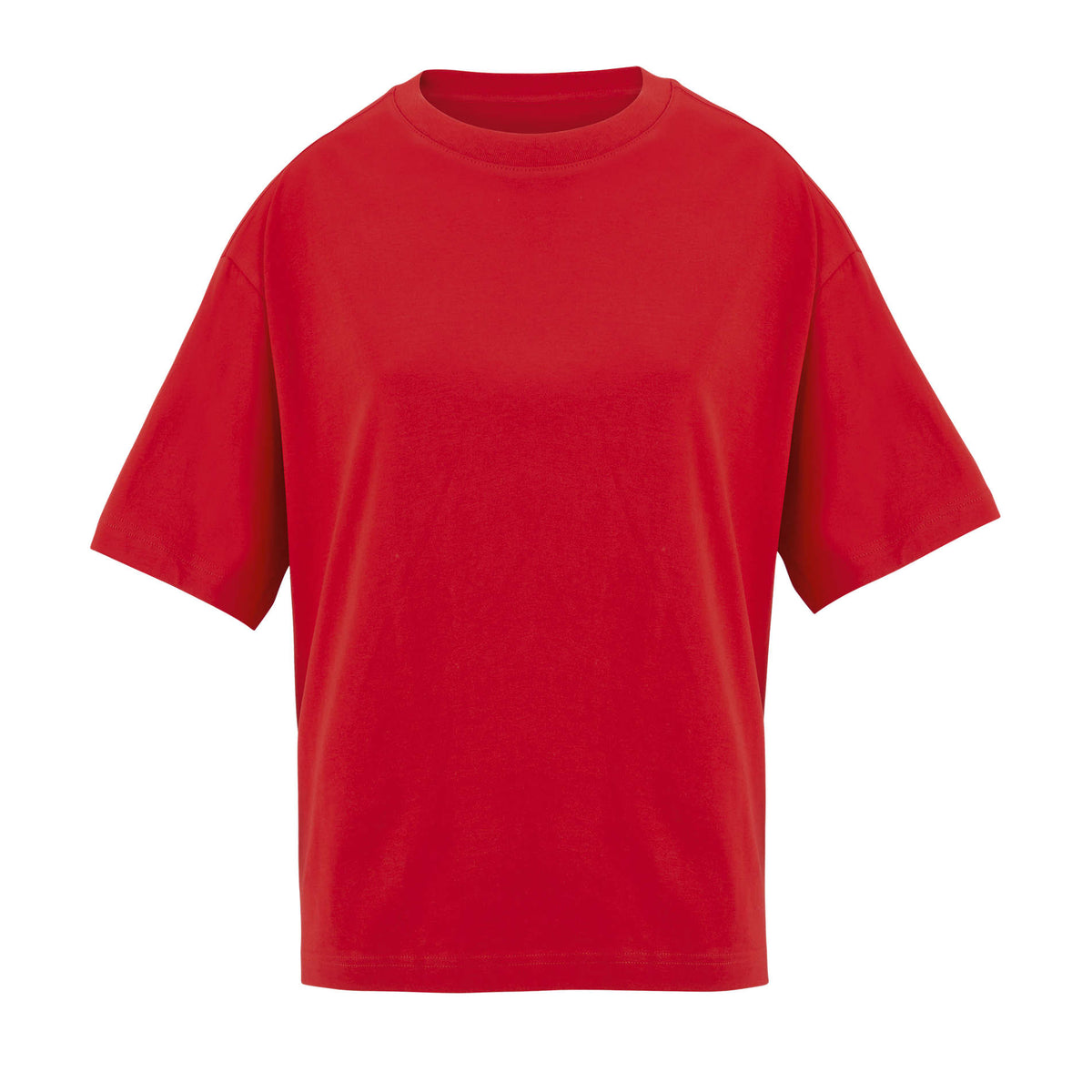 BOXY OVERSIZE T-SHIRT DAMES Boxy Women in helder rood