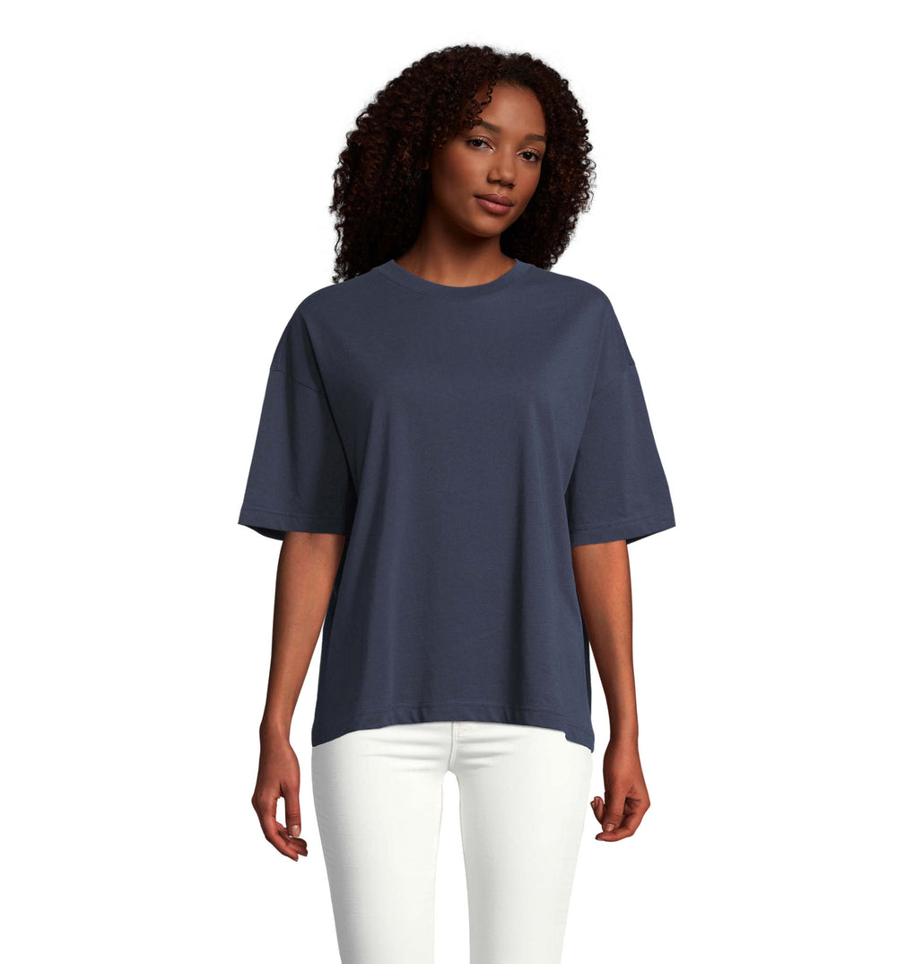 BOXY OVERSIZE T-SHIRT DAMES Boxy Women in franse marine