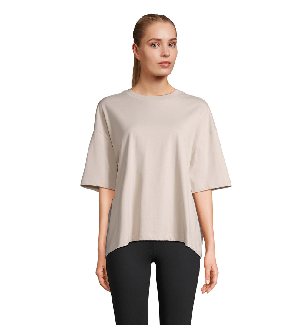 BOXY OVERSIZE T-SHIRT DAMES Boxy Women in linen twin