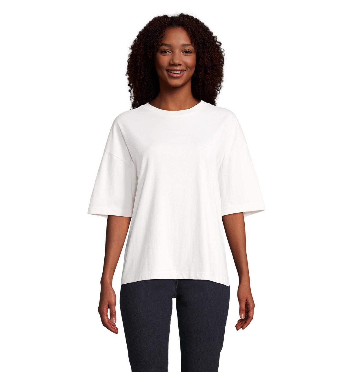 BOXY OVERSIZE T-SHIRT DAMES Boxy Women in gebroken wit