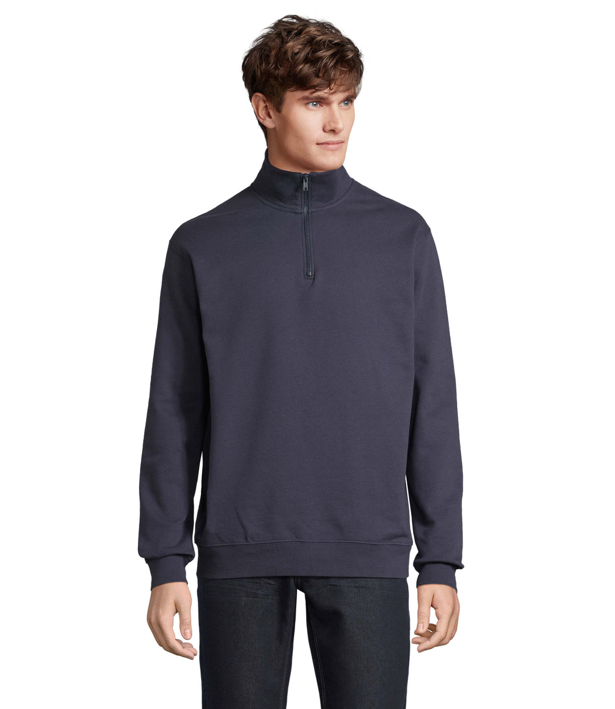 Sweater met Rits Conrad in franse marine