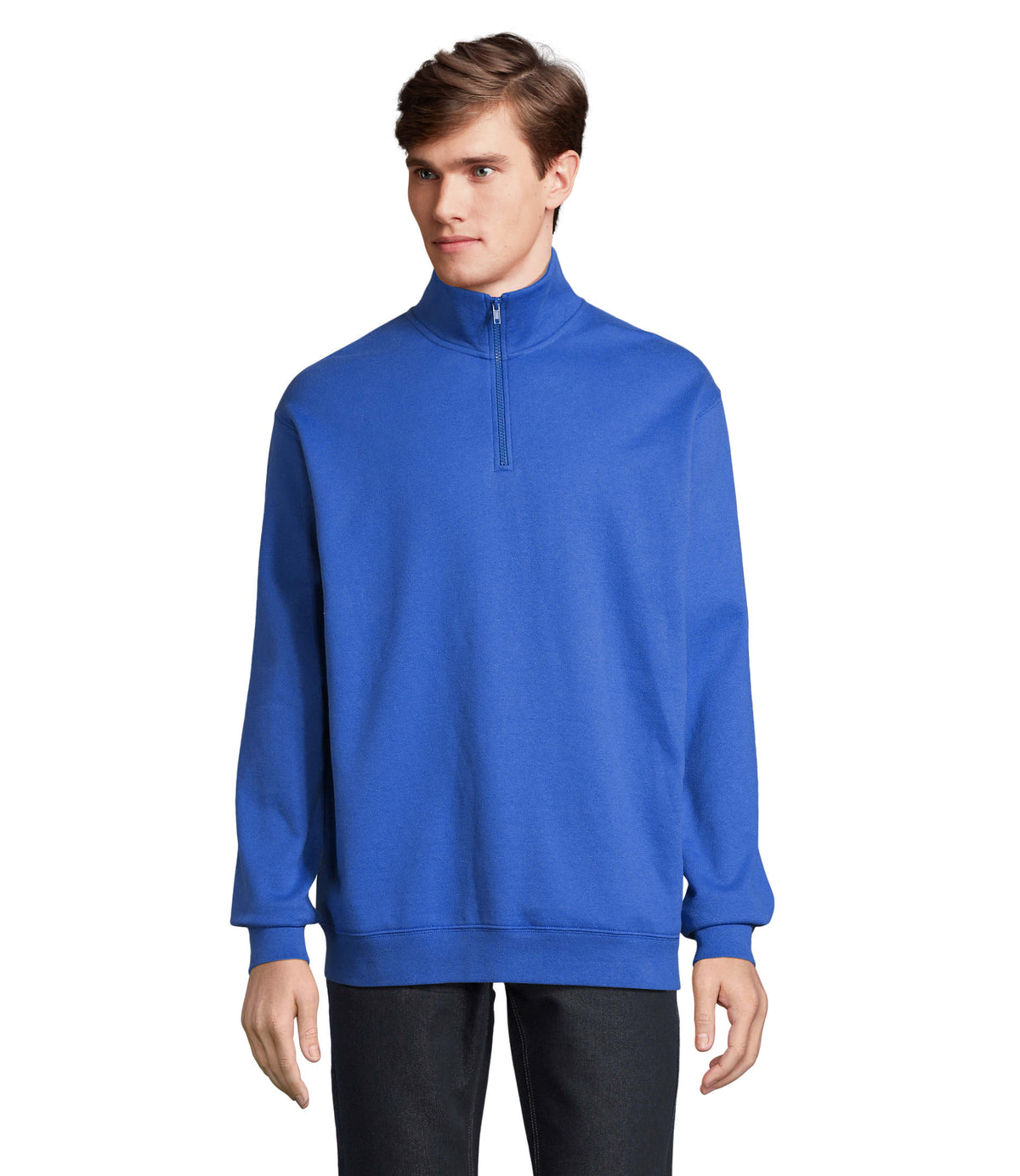 Sweater met Rits Conrad in koningsblauw