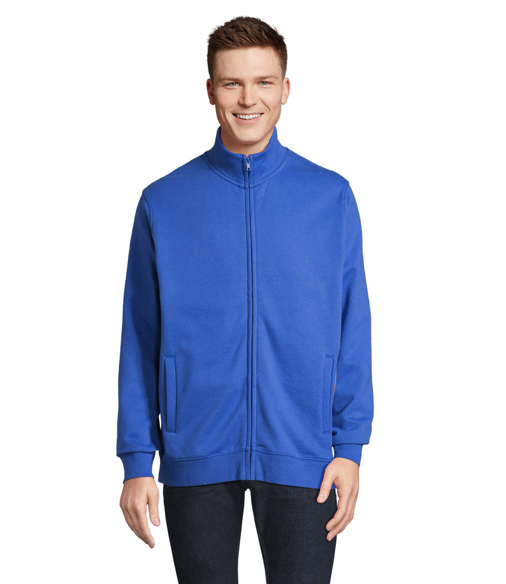 SWEATER MET RITS Cooper in koningsblauw
