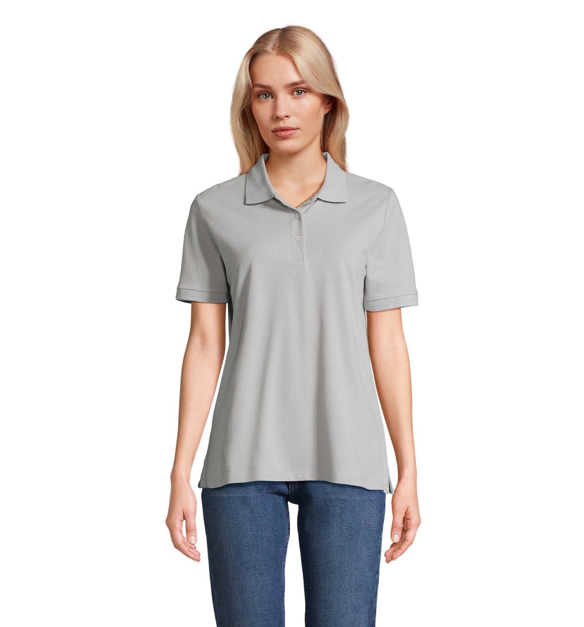 PACIFIC DAMES POLO Pacific Women in zuiver grijs