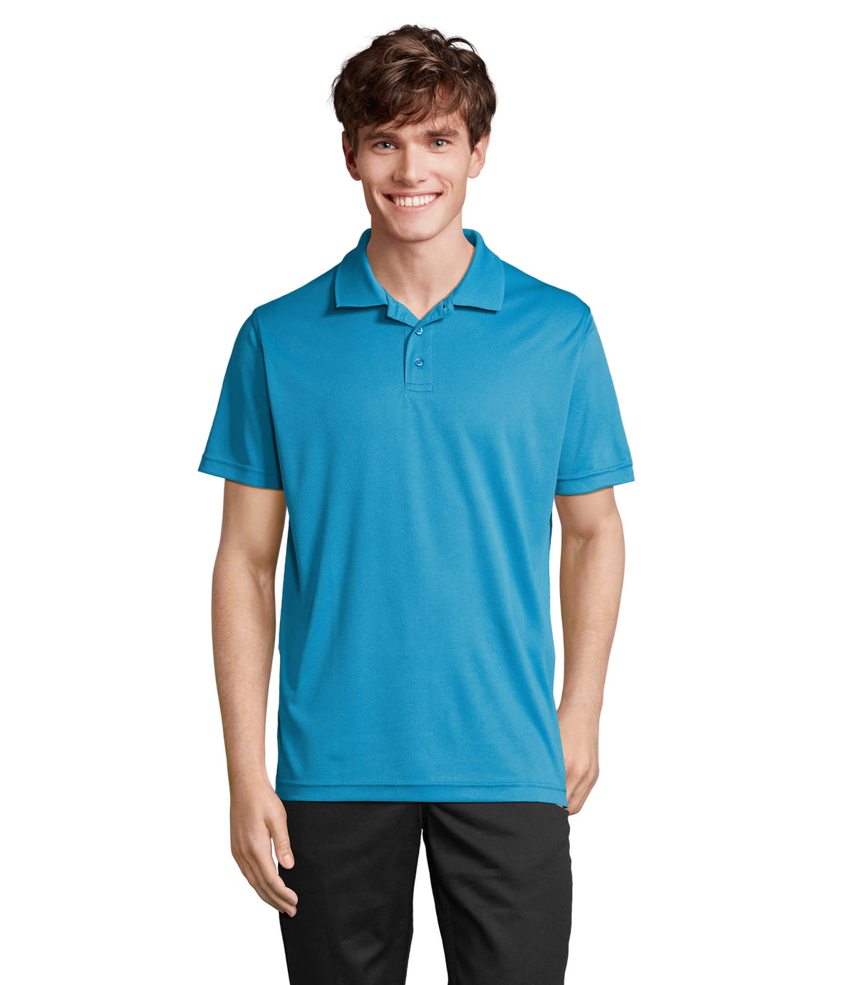 UNISEX POLO Pitcher in aqua