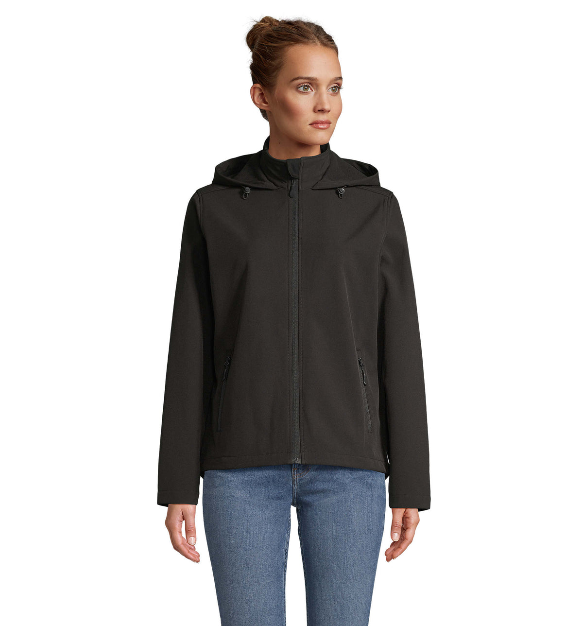 RACE DAMESJAS MET CAPUCHON Race Hooded Women in zwart