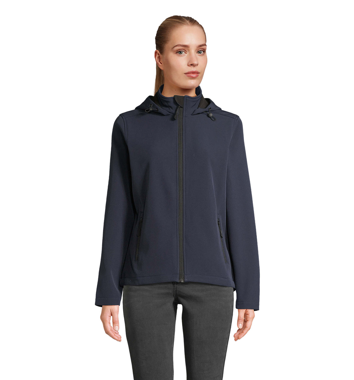 RACE DAMESJAS MET CAPUCHON Race Hooded Women in franse marine