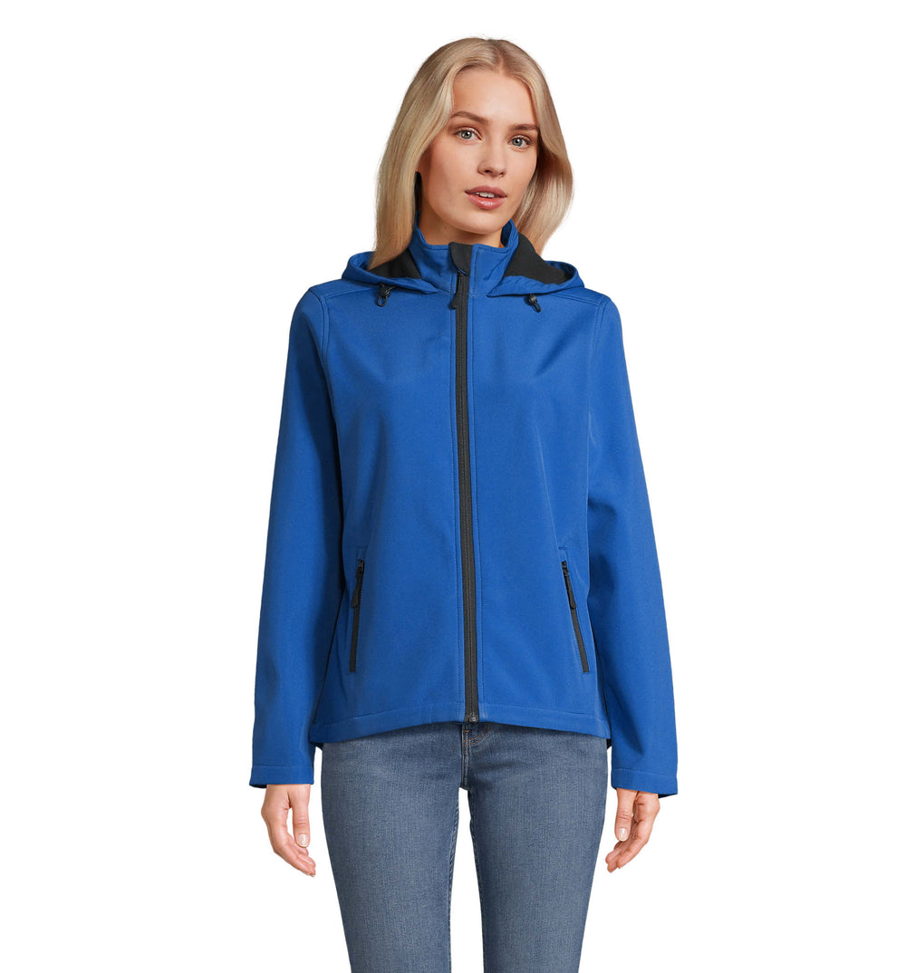 RACE DAMESJAS MET CAPUCHON Race Hooded Women in koningsblauw