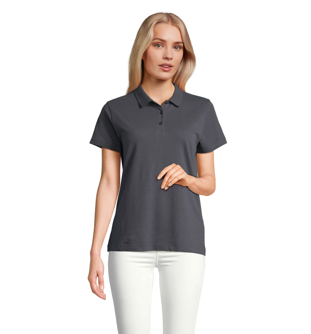 PULSE DAMES POLO Pulse Women in muisgrijs