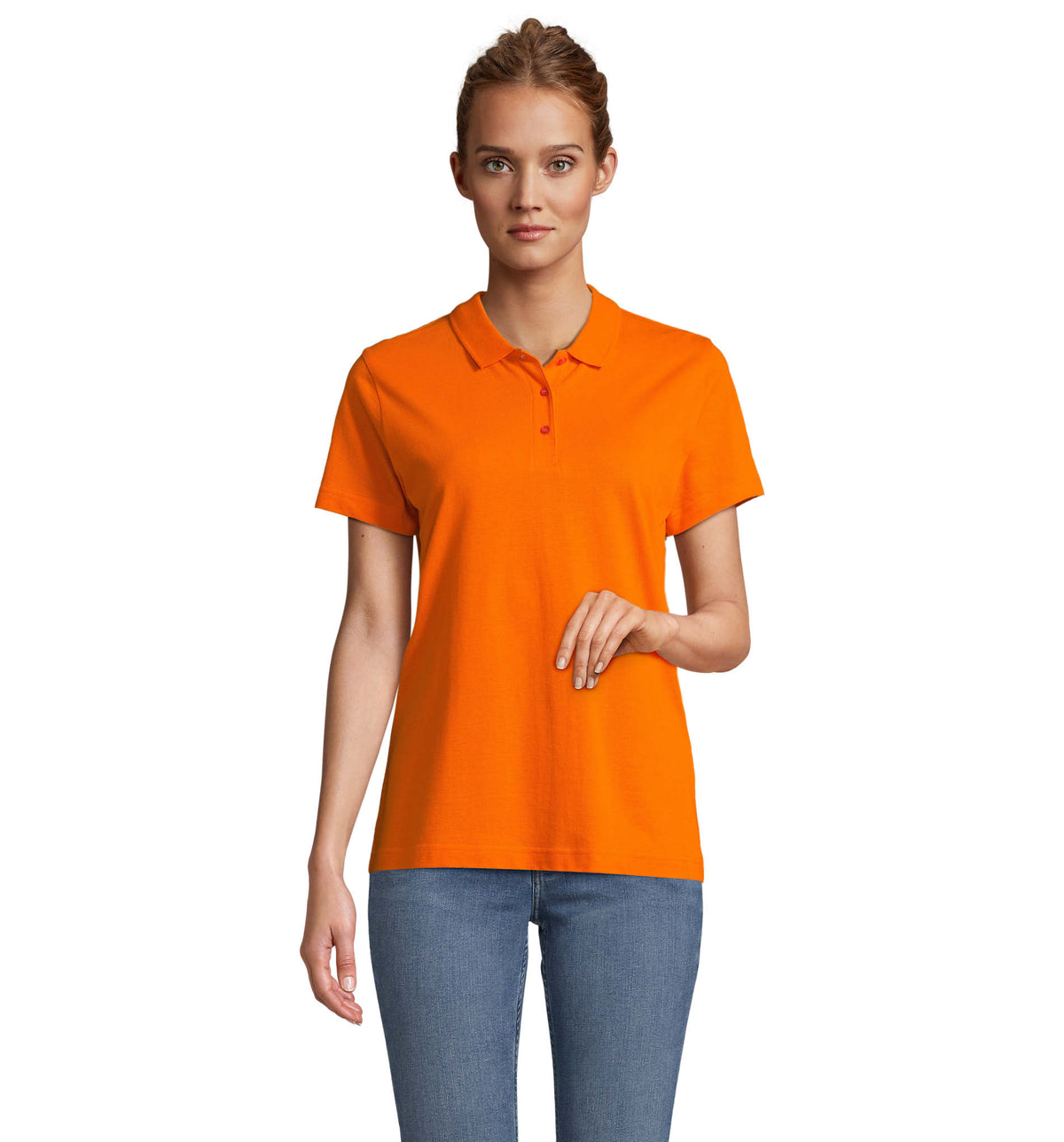PULSE DAMES POLO Pulse Women in oranje