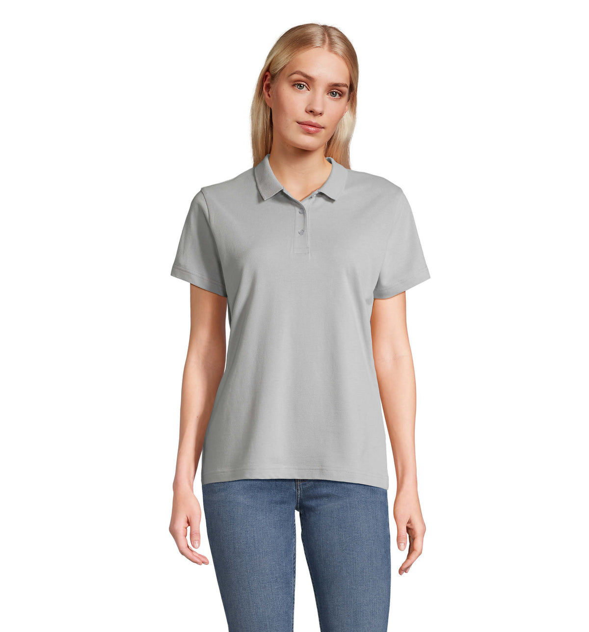 PULSE DAMES POLO Pulse Women in zuiver grijs