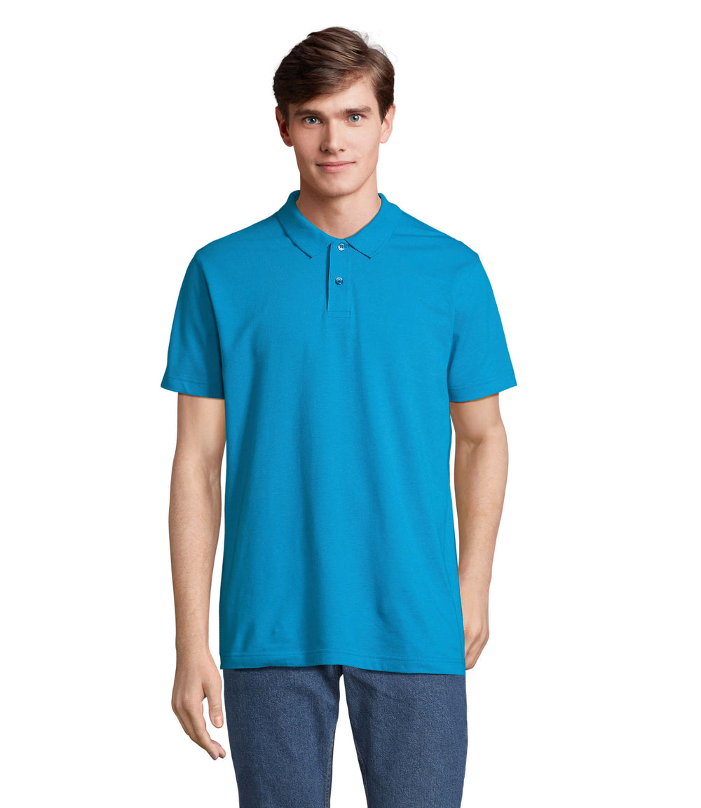 UNISEX POLO Pulse in aqua