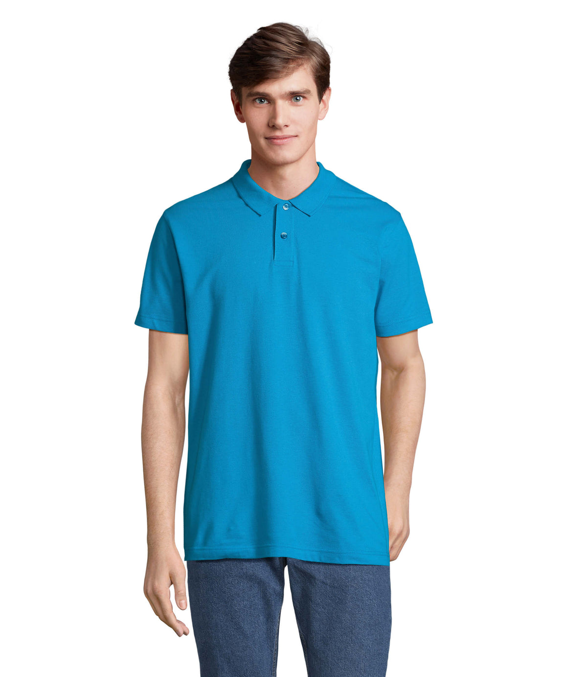 UNISEX POLO Pulse in aqua