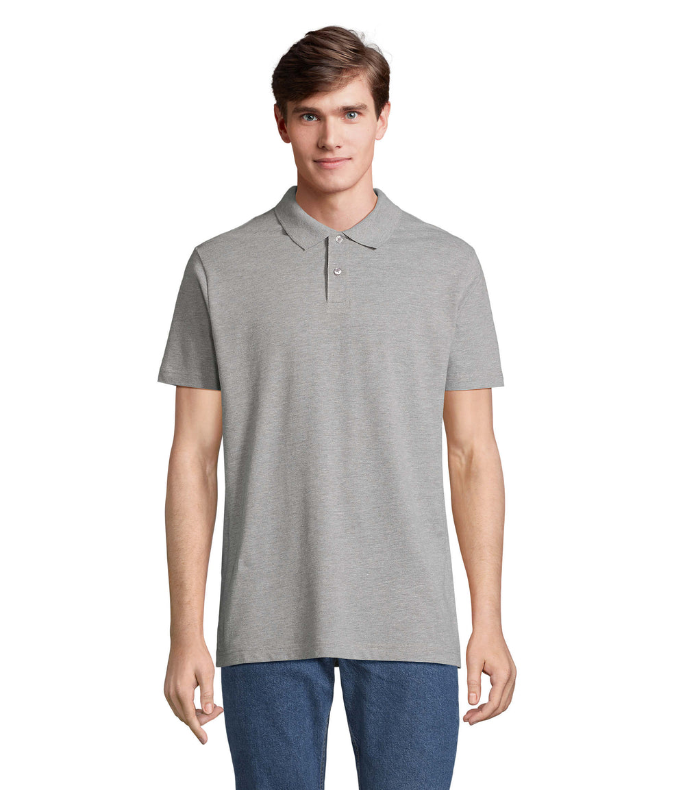 UNISEX POLO Pulse in grijs gemêleerd 2