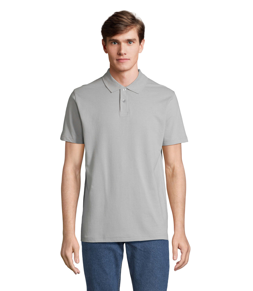 UNISEX POLO Pulse in zuiver grijs
