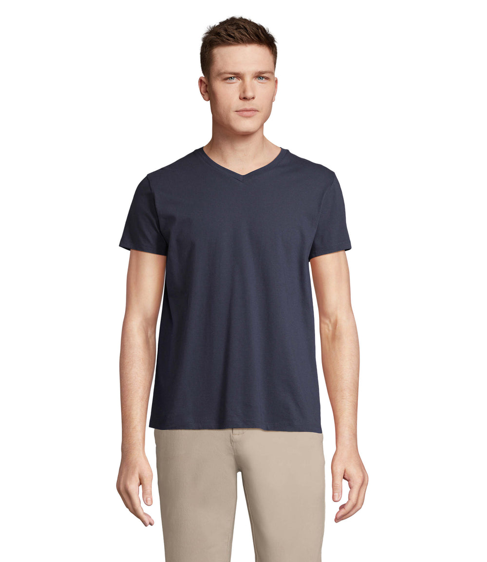 V-NECK T-SHIRT Regent V in franse marine