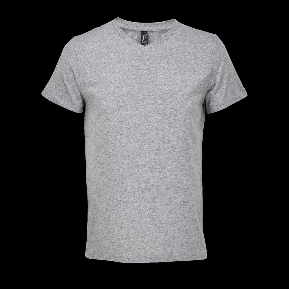 V-NECK T-SHIRT Regent V in grijs gemeleerd