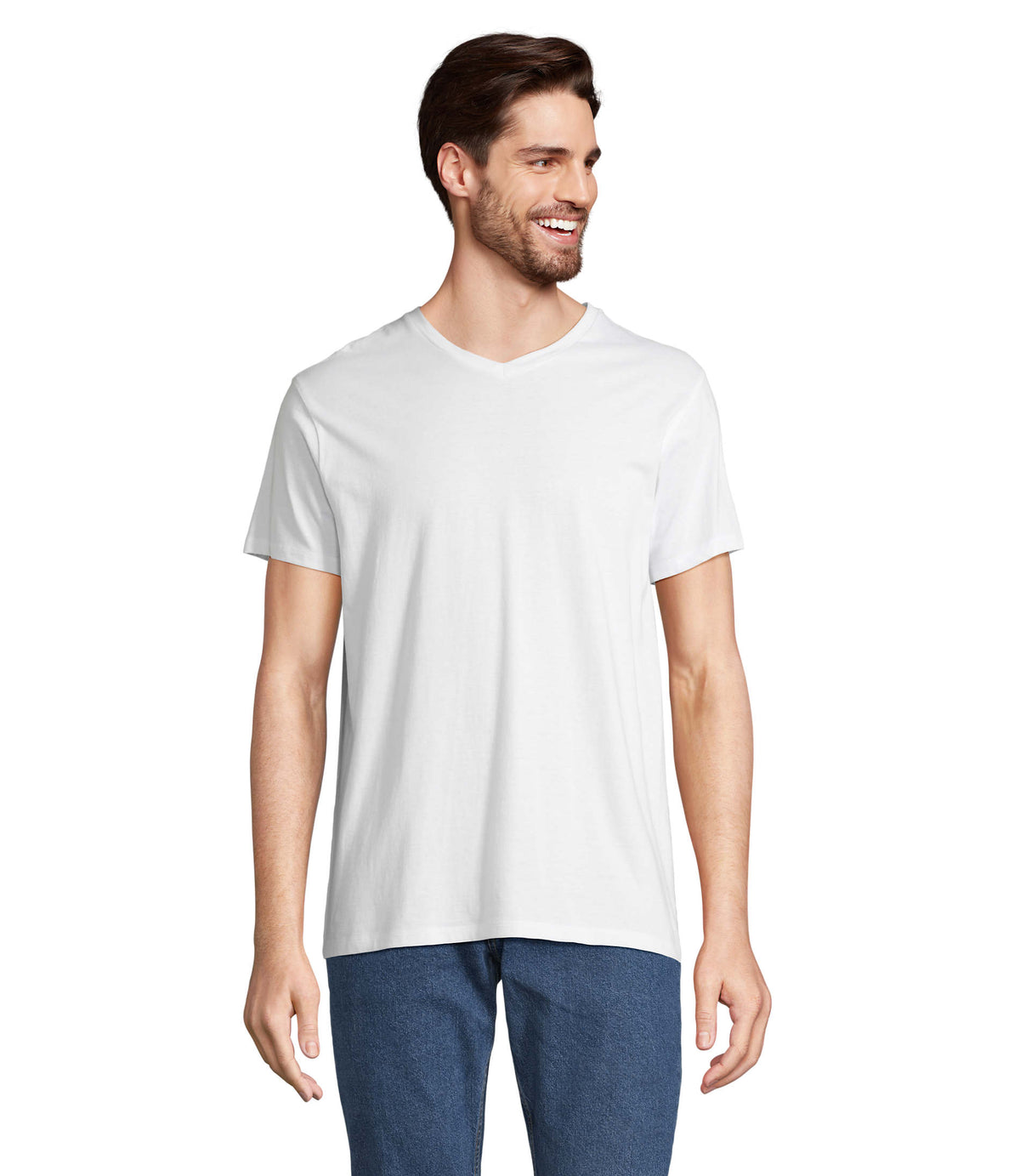V-NECK T-SHIRT Regent V in wit