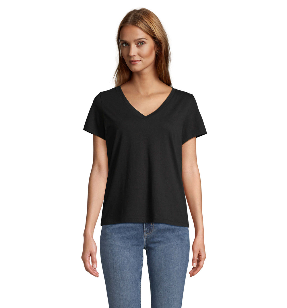 REGENT V T-SHIRT WOMEN Regent V Women in diep zwart