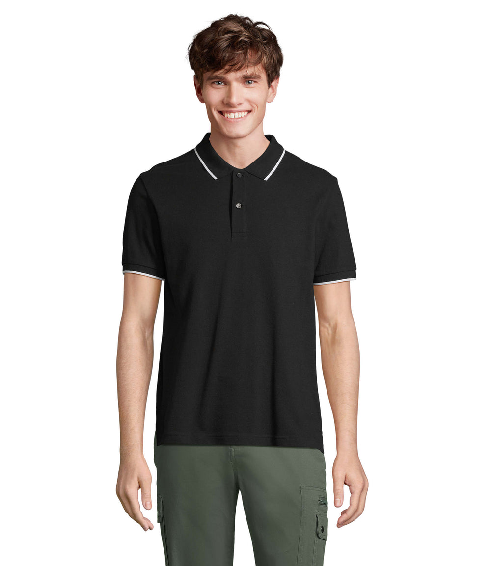 POLOSHIRT Palermo in zwart/wit