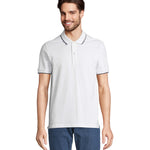 POLOSHIRT Palermo in white/french navy