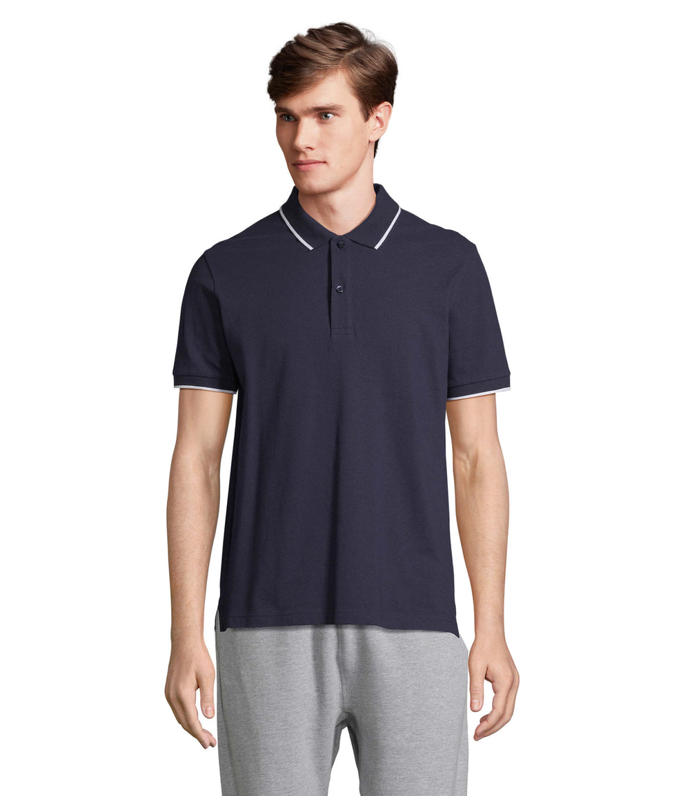 POLOSHIRT Palermo in franse marine/wit