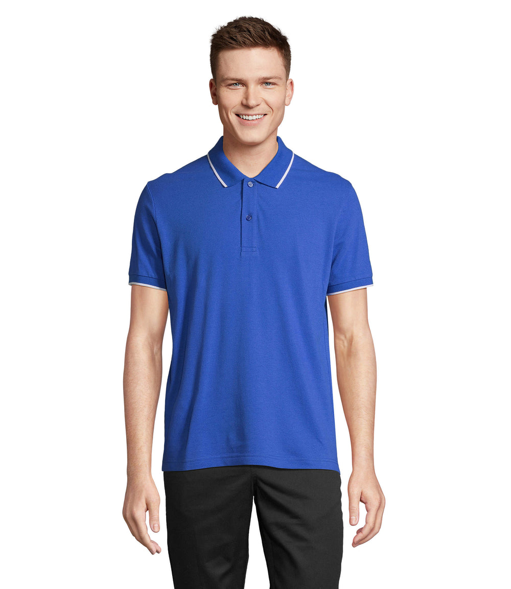 POLOSHIRT Palermo in koningsblauw/wit