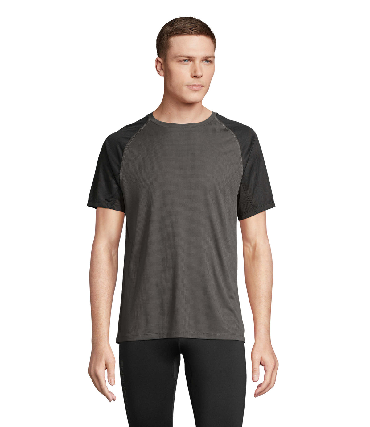RAGLAN T-SHIRT Vortex in black/charcoal grey