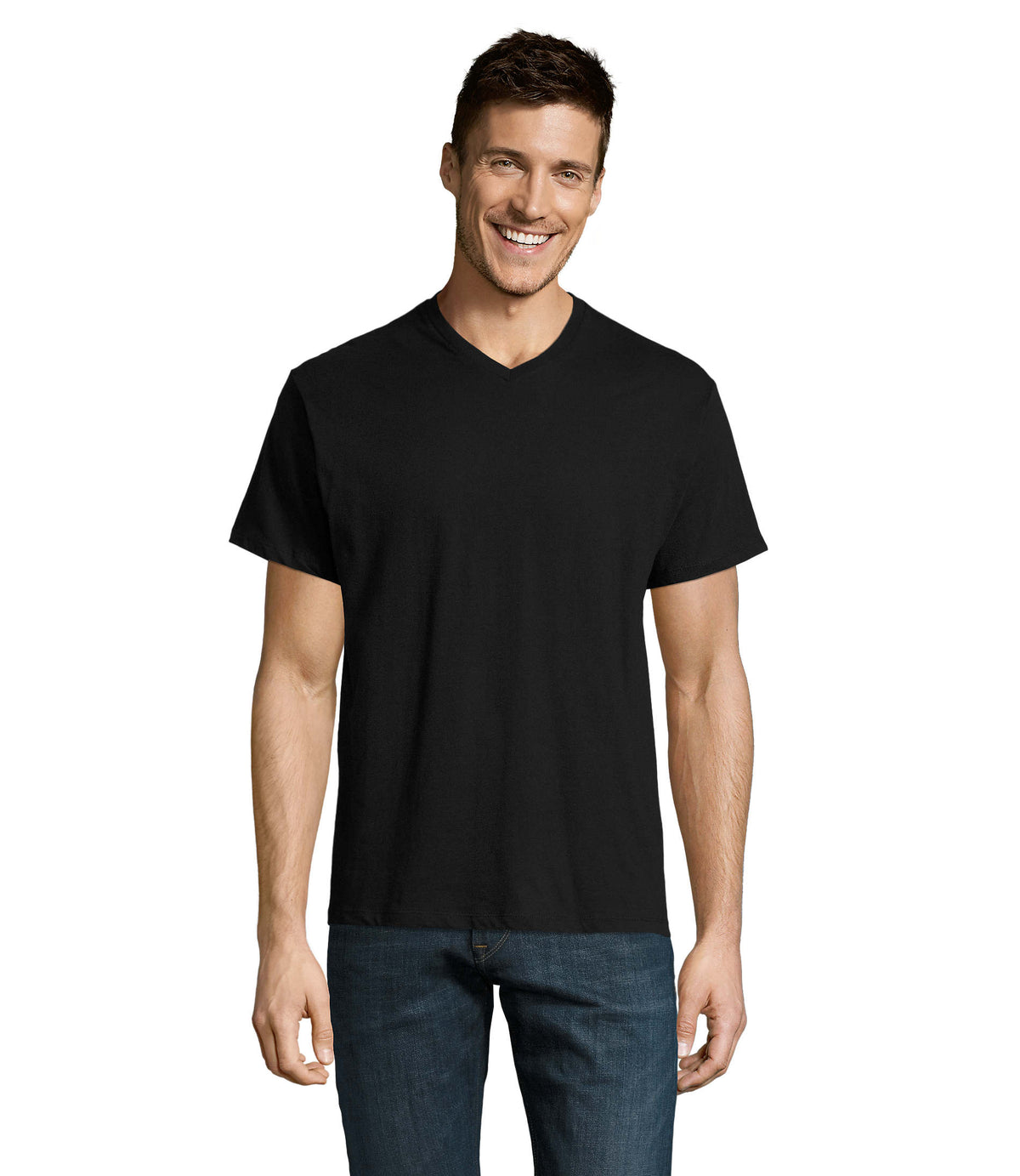 Heren t-shirt 150 g Victory in diep zwart
