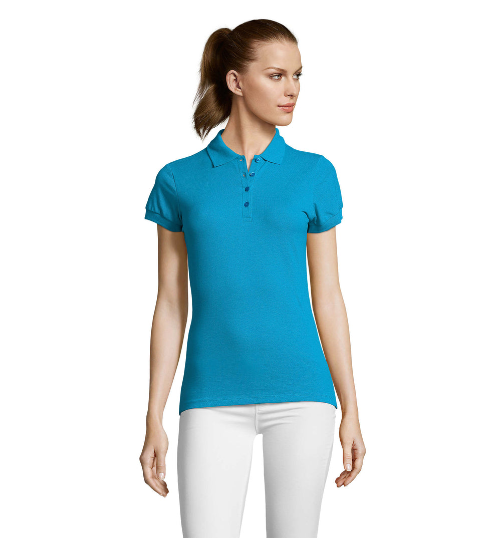 Dames polo 170 g Passion in aqua