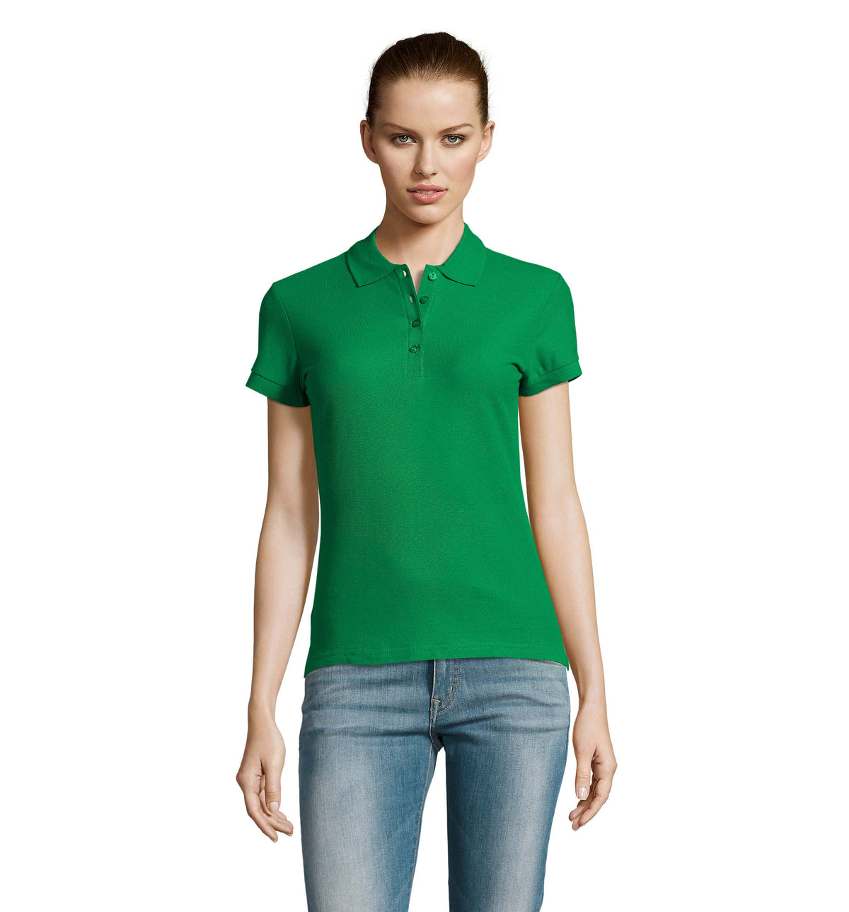 Dames polo 170 g Passion in helder groen