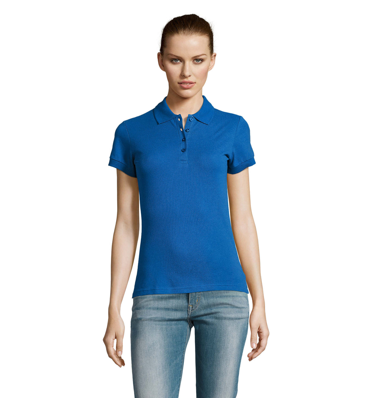 Dames polo 170 g Passion in koningsblauw