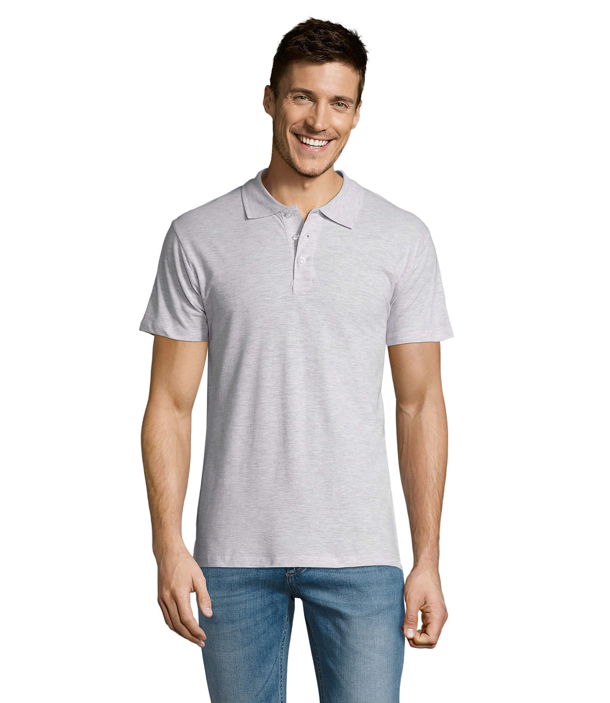 HEREN Polo 170 g Summer Ii in asgrijs